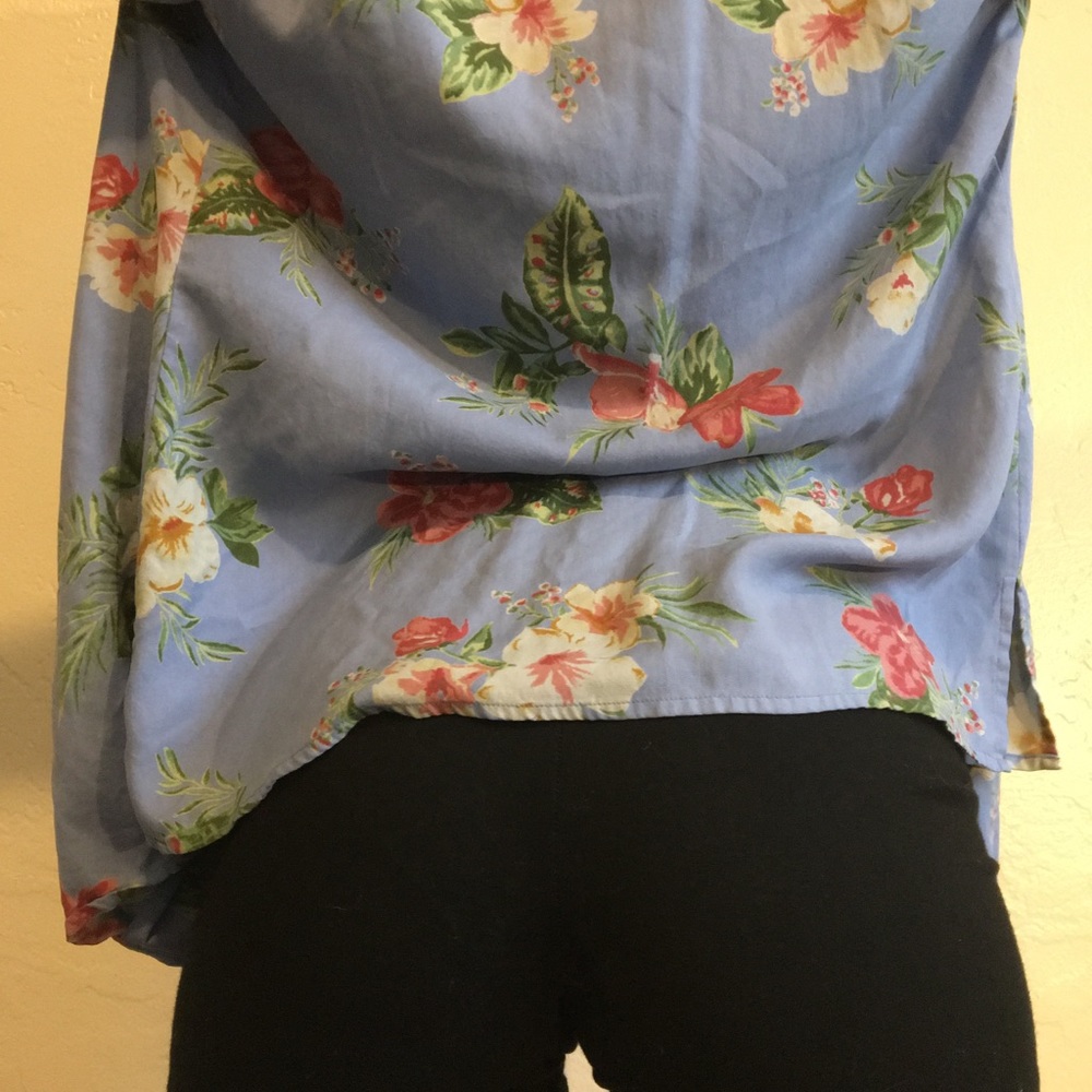 Silk Tropical Button Down - image 7